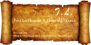 Teitelbaum Liberátusz névjegykártya